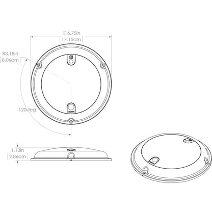 Lumitec TouchDome - Dome Light - Polished SS Finish - 2-Color White/Blue Dimming [101097] | Dome/Down Lights by Lumitec 