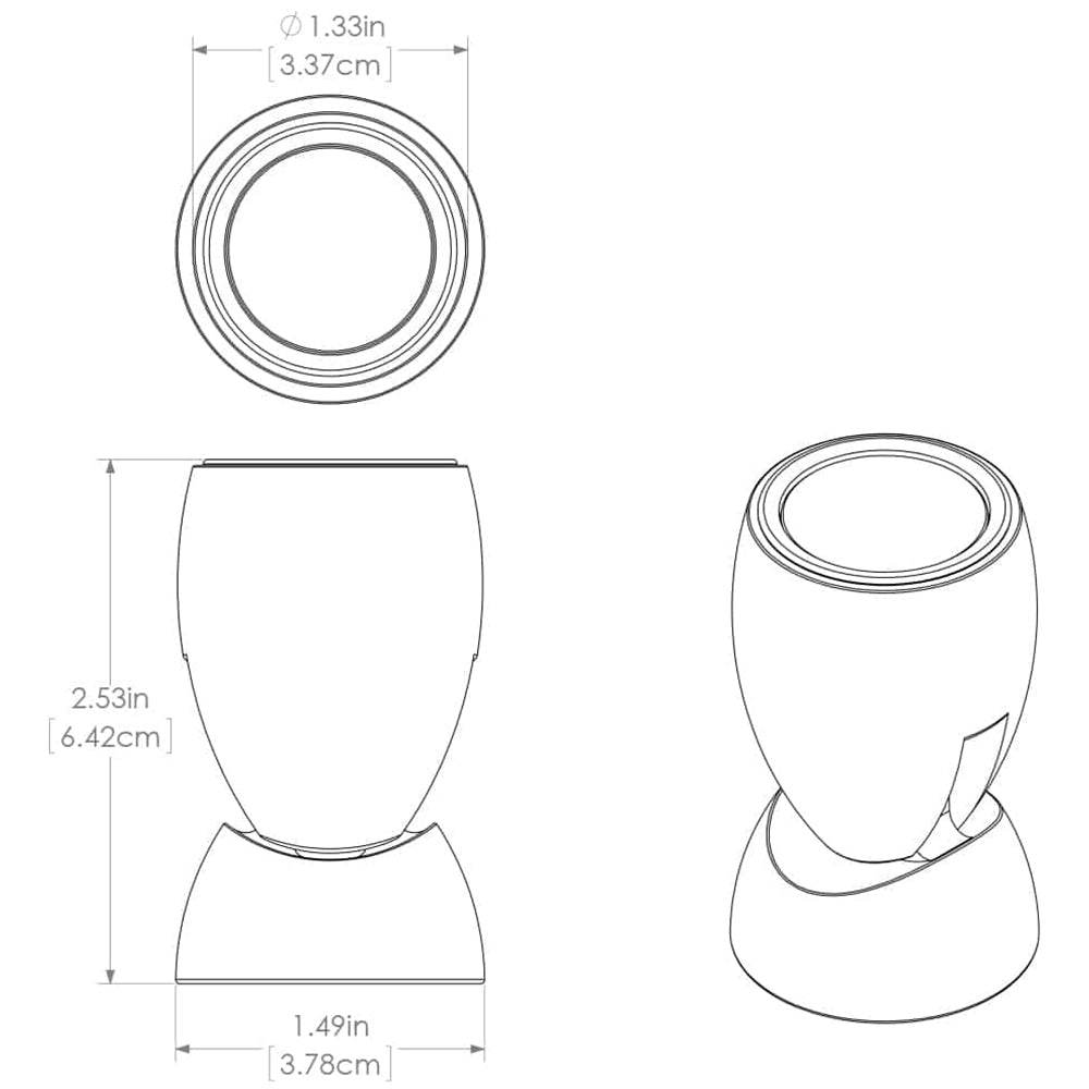 Lumitec GAI2 - General Area Illumination2 Light - White Finish - 3-Color Red/Blue Non-Dimming w/White Dimming [111828] | Interior / Courtesy Light by Lumitec 