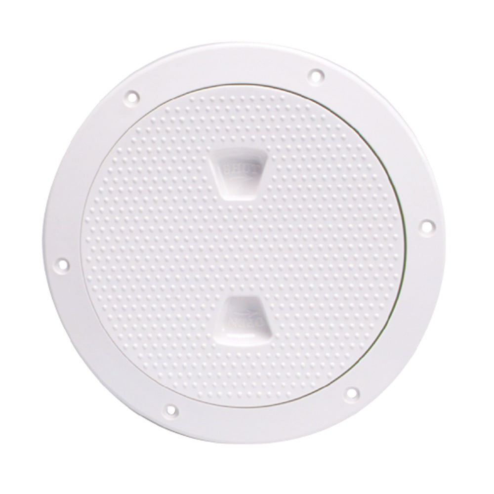 Beckson 6" Non-Skid Screw-Out Deck Plate - White [DP62-W] | Deck Plates by Beckson Marine 