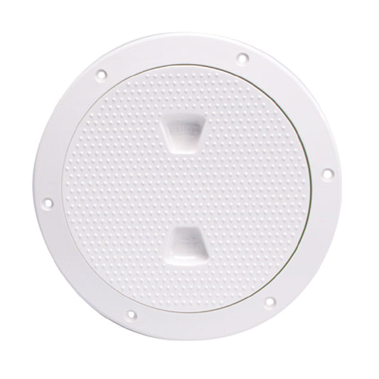 Beckson 6" Non-Skid Screw-Out Deck Plate - White [DP62-W] | Deck Plates by Beckson Marine 