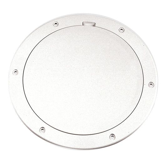 Beckson 6" Smooth Center Pry-Out Deck Plate - White [DP61-W] | Deck Plates by Beckson Marine 