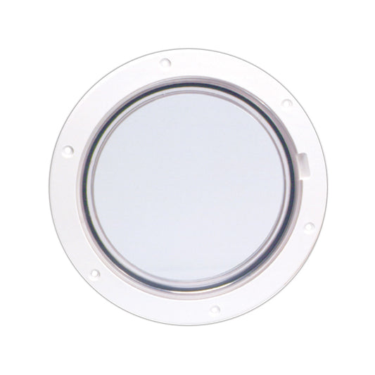 Beckson 6" Clear Center Pry-Out Deck Plate - White [DP61-W-C] | Deck Plates by Beckson Marine 
