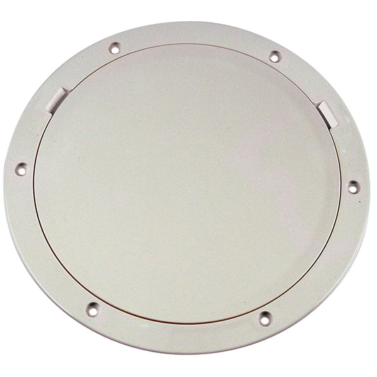 Beckson 8" Smooth Center Pry-Out Deck Plate - White [DP81-W] | Deck Plates by Beckson Marine 