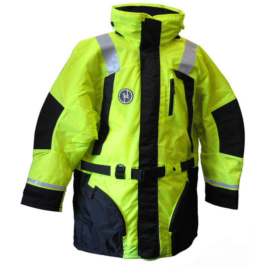 First Watch AC-1100 Flotation Coat - Hi-Vis Yellow - Large [AC-1100-HV-L] | Flotation Coats/Pants by First Watch 