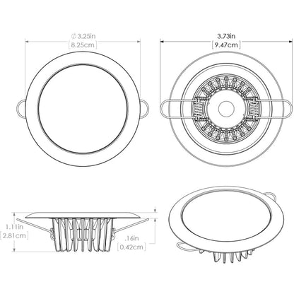 Lumitec Mirage - Flush Mount Down Light - Glass Finish/No Bezel - 2-Color White/Blue Dimming [113191] | Dome/Down Lights by Lumitec 