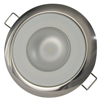 Lumitec Mirage - Flush Mount Down Light - Glass Finish/Polished SS Bezel - White Non-Dimming [113113] | Dome/Down Lights by Lumitec 