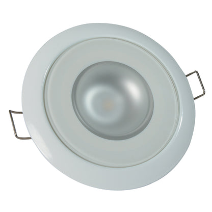 Lumitec Mirage - Flush Mount Down Light - Glass Finish/White Bezel - 4-Color White/Red/Blue/Purple Non-Dimming [113120] | Dome/Down Lights by Lumitec 