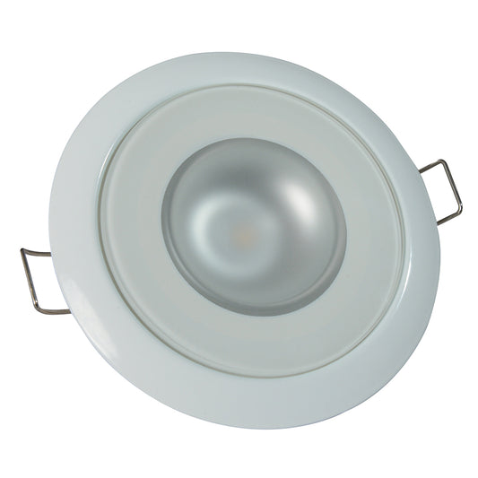 Lumitec Mirage - Flush Mount Down Light - Glass Finish/White Bezel - 4-Color White/Red/Blue/Purple Non-Dimming [113120] | Dome/Down Lights by Lumitec 