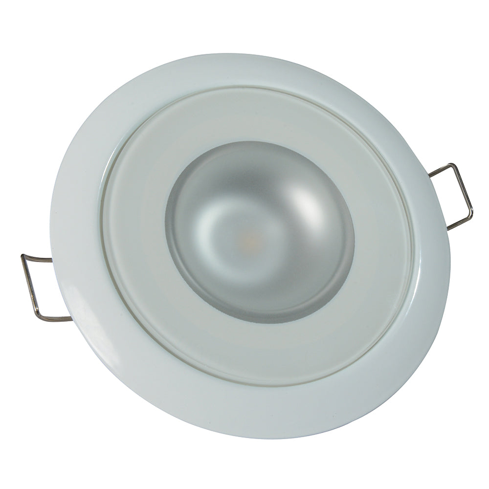 Lumitec Mirage - Flush Mount Down Light - Glass Finish/White Bezel - 2-Color White/Blue Dimming [113121] | Dome/Down Lights by Lumitec 