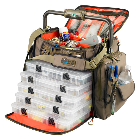 Wild River FRONTIER Lighted Bar Handle Tackle Bag w/5 PT3700 Trays [WT3702] | Tackle Storage by Wild River 