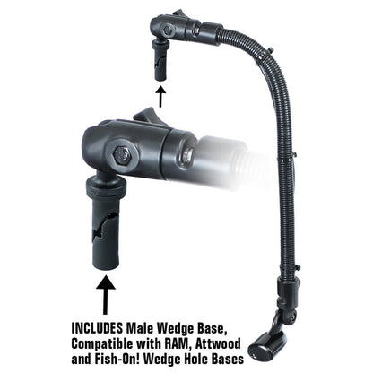 RAM Mount Transducer Arm Mount w/1" Ball Wedge - Compatible w/Scotty/Hobie