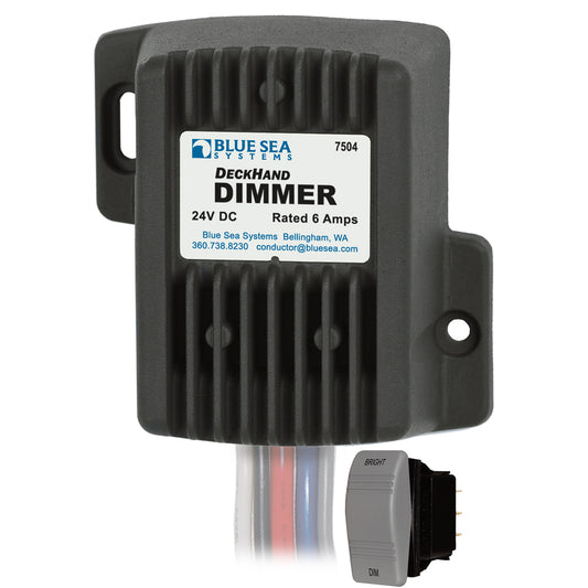 Blue Sea 7504 DeckHand Dimmer - 6 Amp/24V [7504] | Switches & Accessories by Blue Sea Systems 