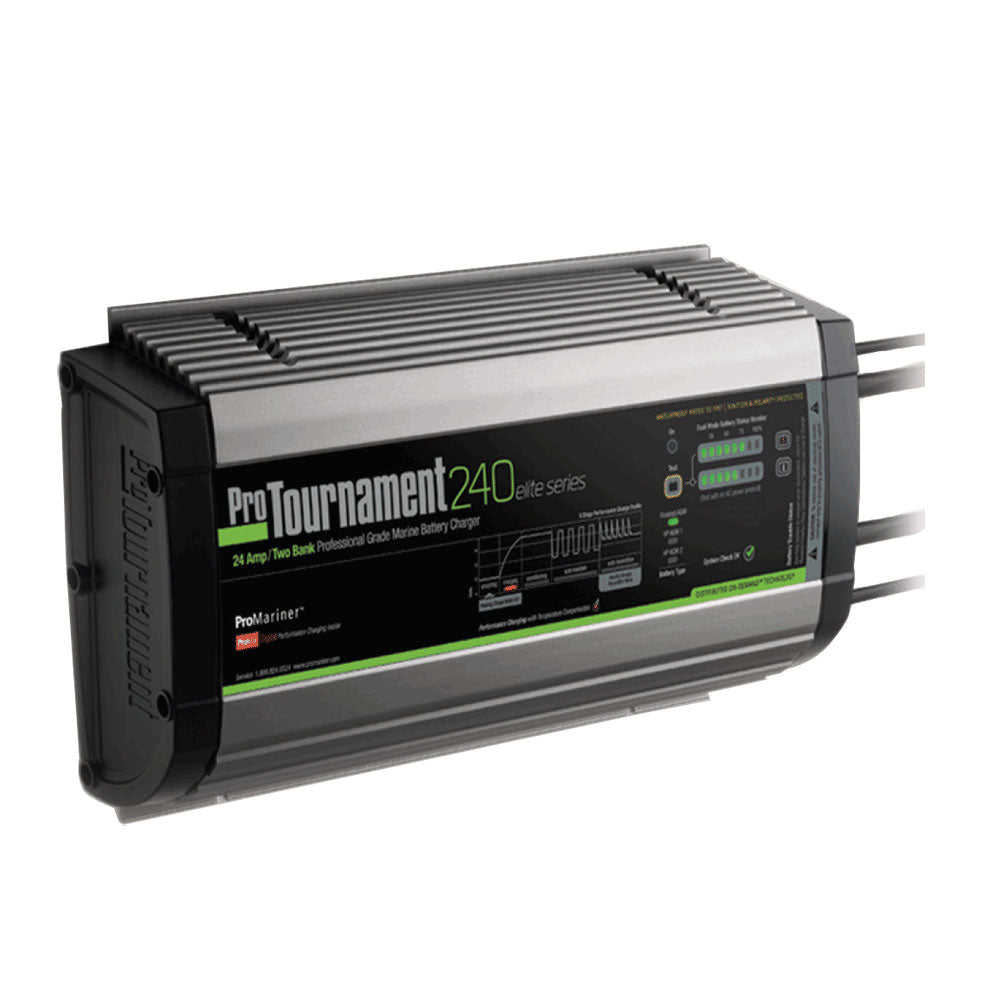 ProMariner ProTournament 240 elite Dual Charger - 24 Amp, 2 Bank [52024] | Battery Chargers by ProMariner 