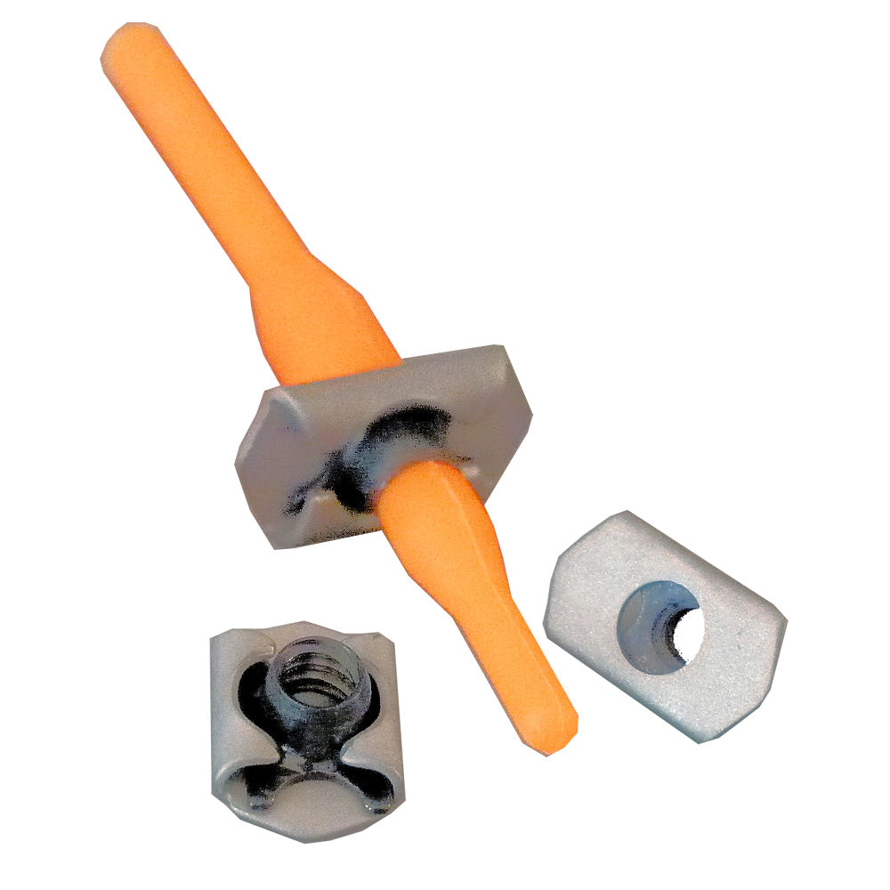 Weld Mount Stainless Nut Plate w/#10 x 24 Threads - Qty. 10 [901024] | Tools by Weld Mount 