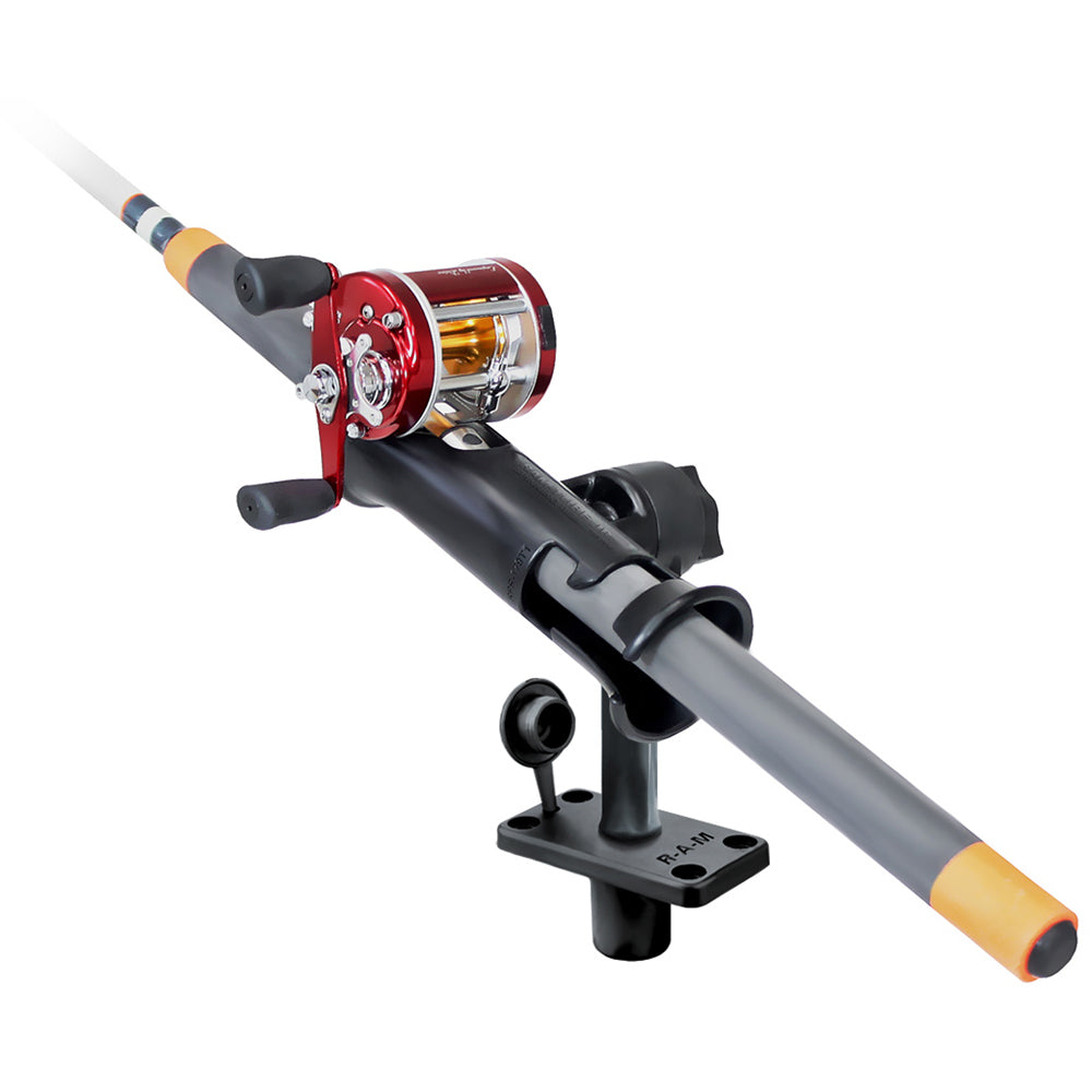 RAM Mount RAM Tube Jr. Fishing Rod Holder w/Standard 6" Length Post Spline & Flush Mounting Base