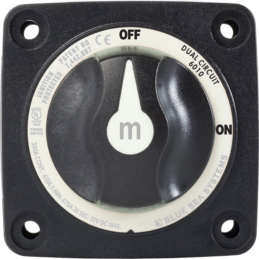 Blue Sea 6010200 Battery Switch Dual Circuit - Black [6010200] | Battery Management by Blue Sea Systems 