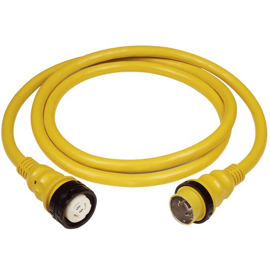 Marinco 50Amp 125/250V Shore Power Cable - 25' - Yellow [6152SPP-25] | Shore Power by Marinco 