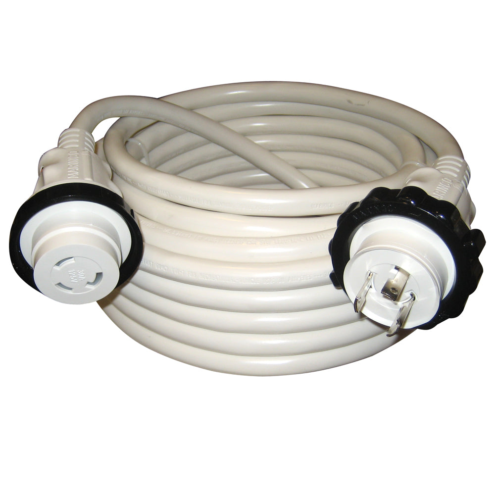 Marinco 30A 125V Molded Standard Cordset - White - 50' [199120] | Shore Power by Marinco 