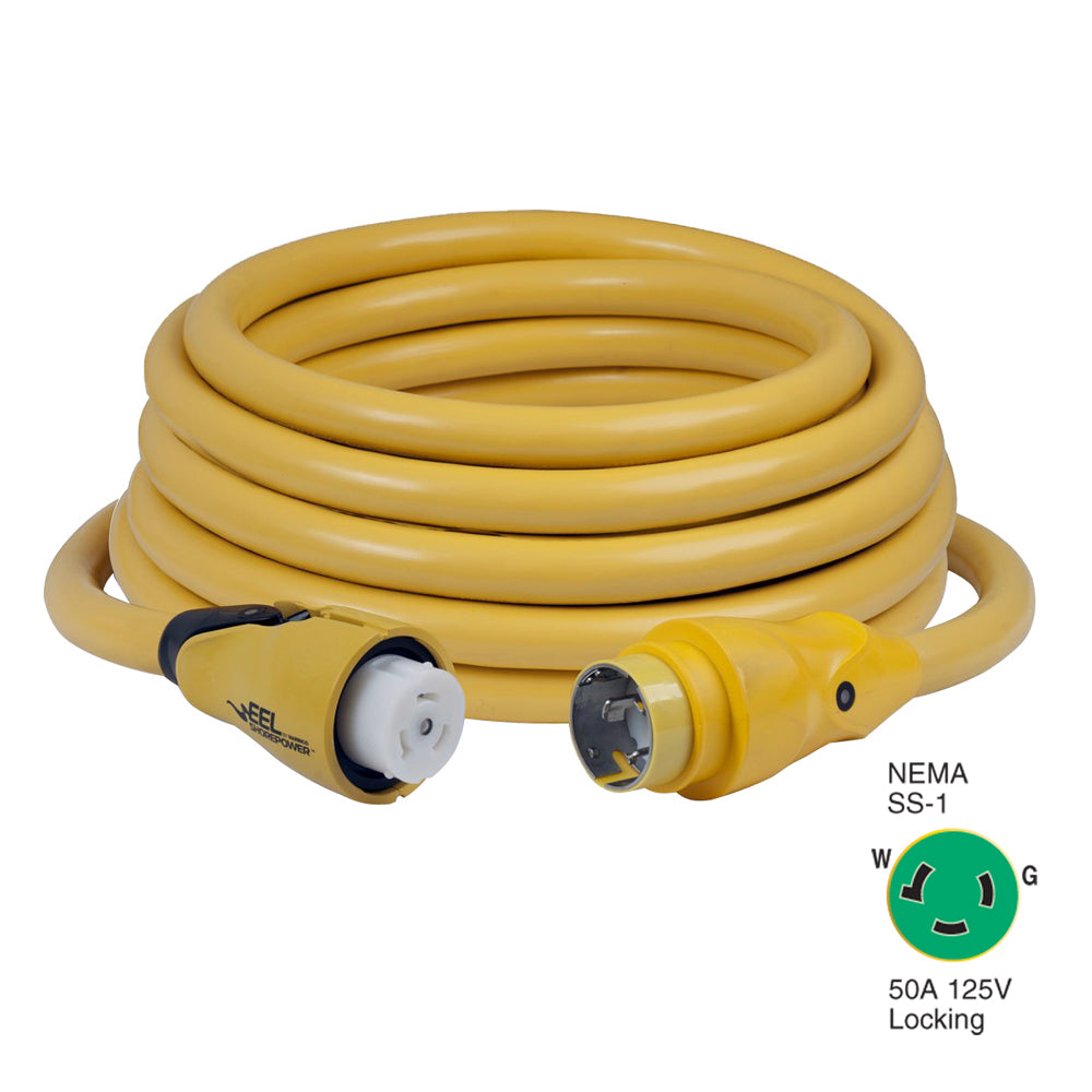 Marinco CS503-50 EEL 50A 125V Shore Power Cordset - 50' - Yellow [CS503-50] | Shore Power by Marinco 