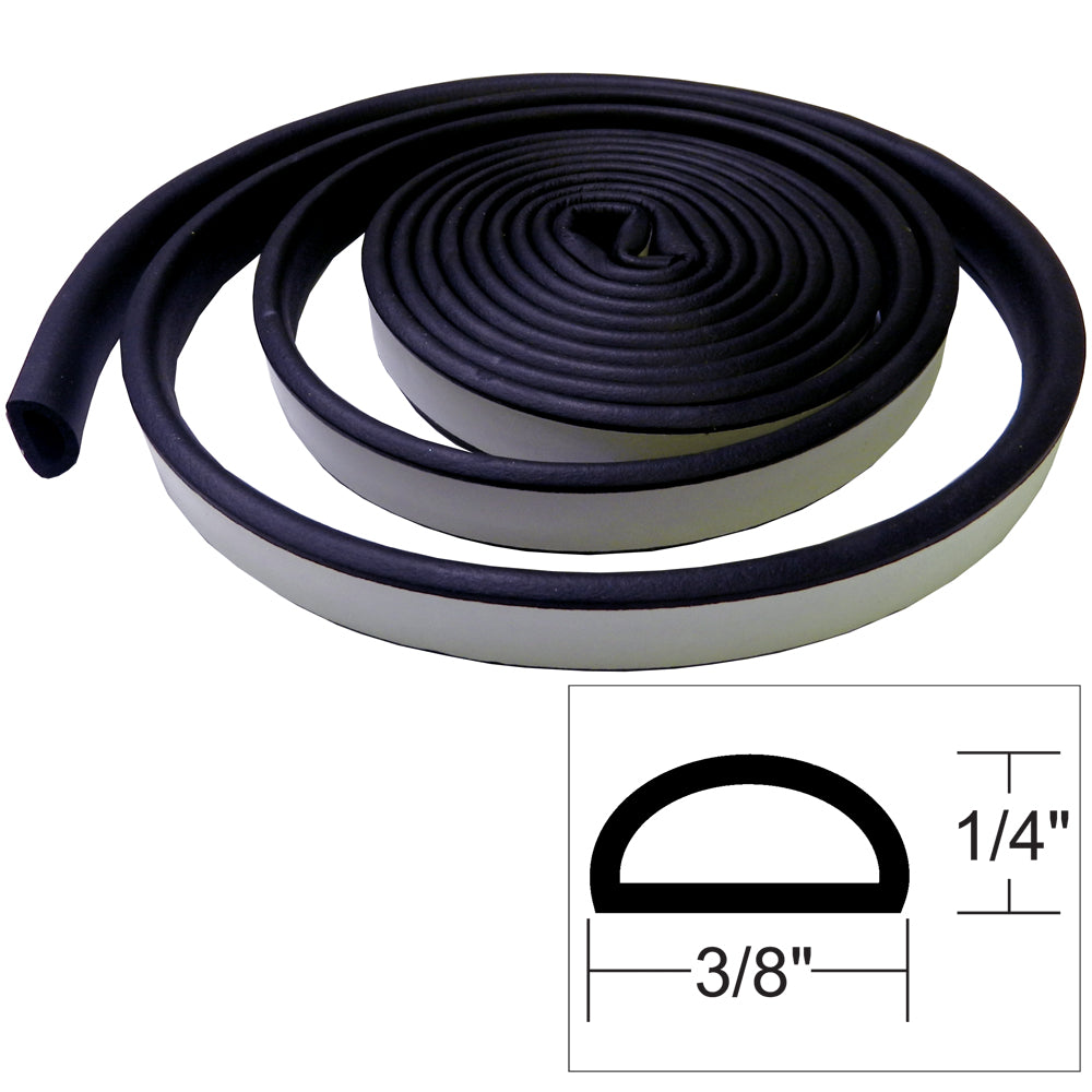 TACO Weather Seal - 10'L x 1/4"H x 3/8"W - Black [V30-1333B10-1] | Accessories by TACO Marine 