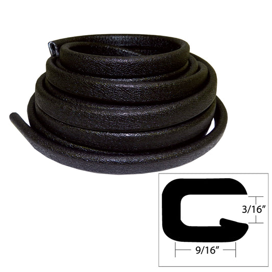 TACO Flexible Vinyl Trim - 5/32" Opening x 9/16"W x 25'L - Black [V30-1005B25-1] | Accessories by TACO Marine 