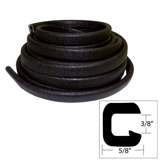 TACO Flexible Vinyl Trim - 3/8" Opening x "W x 25'L - Black [V30-1312B25-1] | Accessories by TACO Marine 