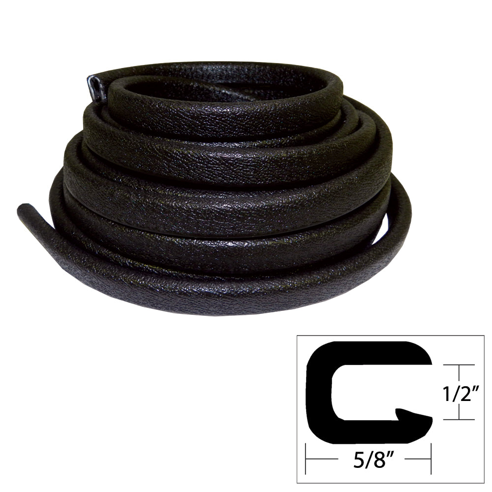 TACO Flexible Vinyl Trim - 1/2" Opening x "W x 25'L - Black [V30-1316B25-1] | Accessories by TACO Marine 