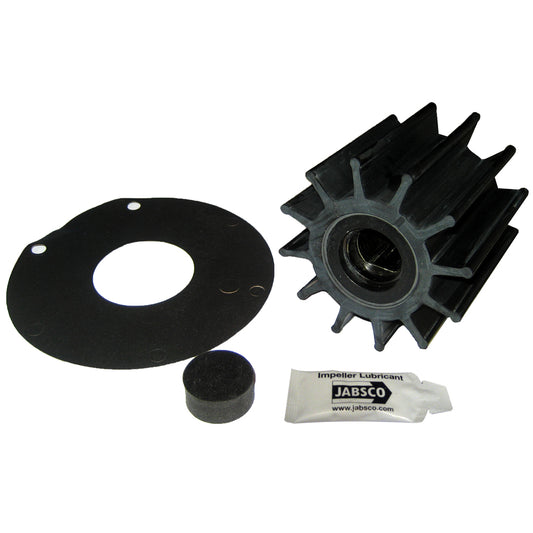 Jabsco Impeller Kit - 12 Blade - Neoprene - 3-" Diameter - Plastic Insert - Double Flat Drive [17370-0001-P] | Impellers by Jabsco 