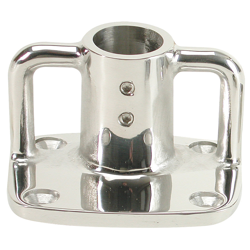 Whitecap 4 Degree Rectangular Base - 316 Stainless Steel - 3-1/2" x 3" [11901] | Rail Fittings by Whitecap 