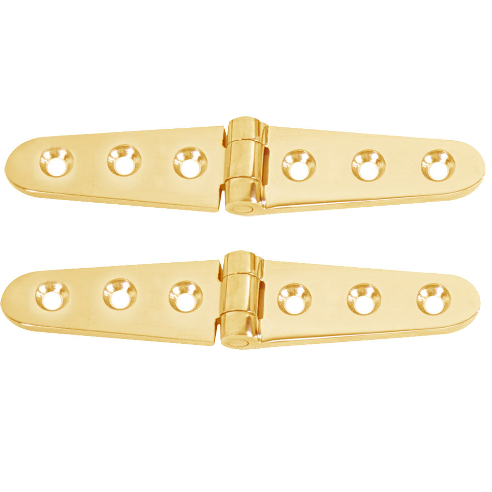 Whitecap Strap Hinge - Polished Brass - 6" x 1-1/8" - Pair [S-605BC] | Hinges by Whitecap 