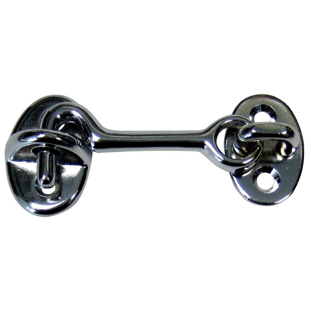 Whitecap Cabin Door Hook - CP/Brass - 2" [S-1401C] | Latches by Whitecap 