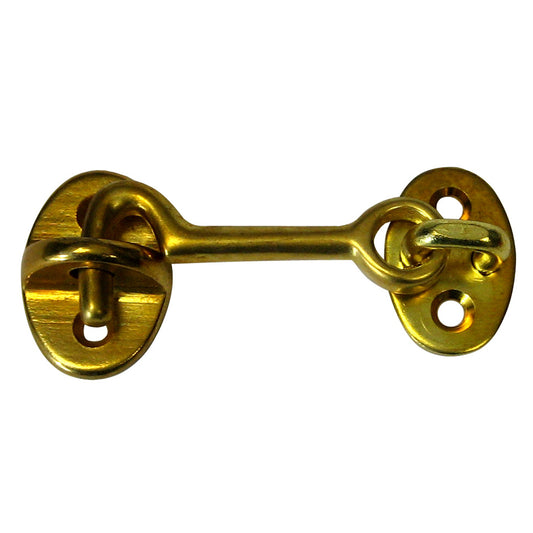 Whitecap Cabin Door Hook - Polished Brass - 2" [S-1401BC] | Latches by Whitecap 