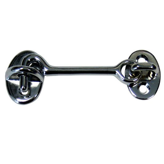 Whitecap Cabin Door Hook - CP/Brass - 3" [S-1402C] | Latches by Whitecap 