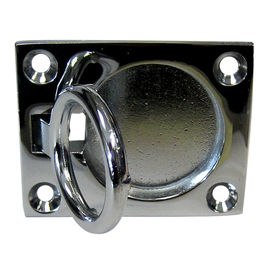 Whitecap Flush Pull Ring - CP/Brass - 2" x 2-1/2" [S-3362C] | Latches by Whitecap 