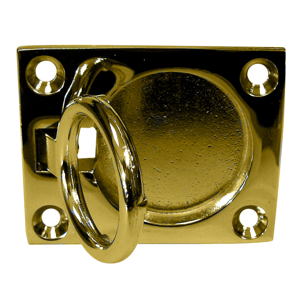 Whitecap Flush Pull Ring - Polished Brass - 2" x 2-1/2" [S-3362BC] | Latches by Whitecap 