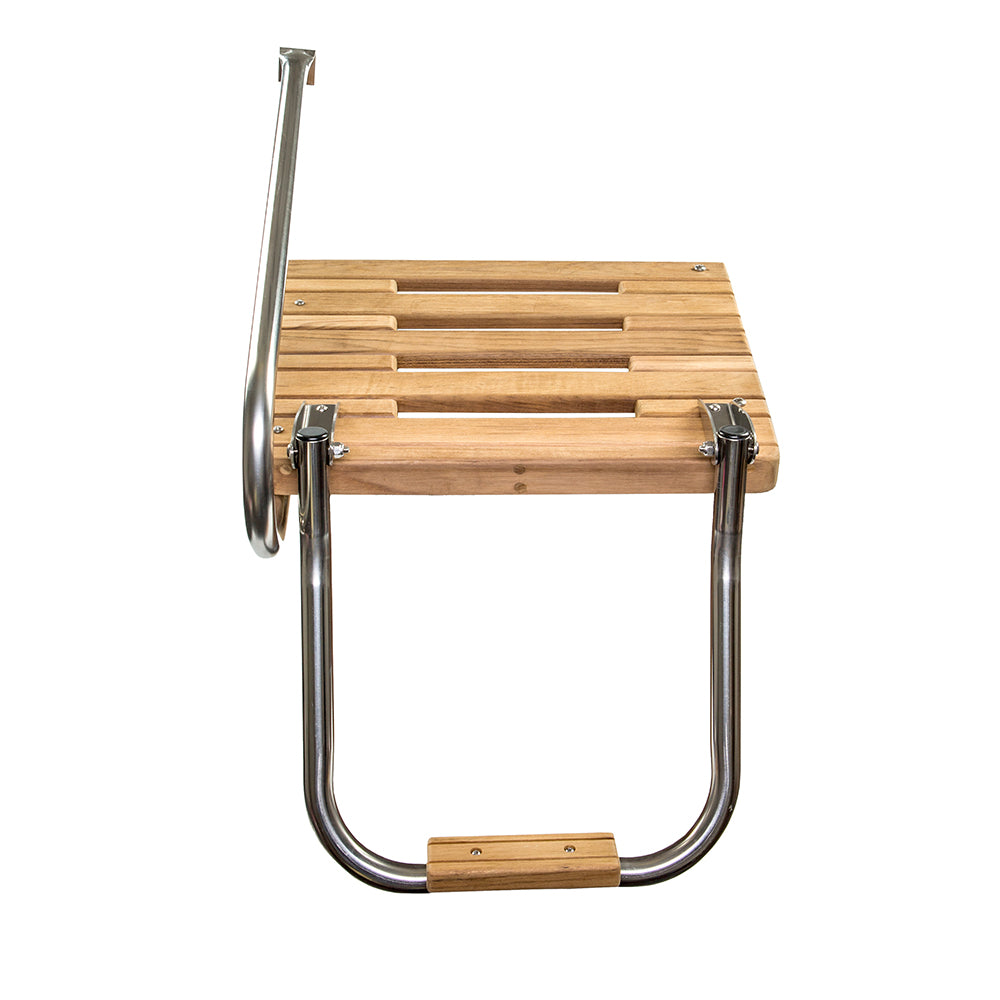 Whitecap Teak Swim Platform w/Ladder f/Outboard Motors [60902] | Swim Platforms by Whitecap 