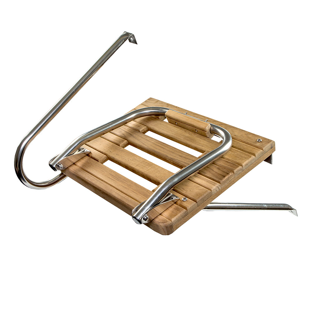 Whitecap Teak Swim Platform w/Ladder f/Outboard Motors [60902] | Swim Platforms by Whitecap 