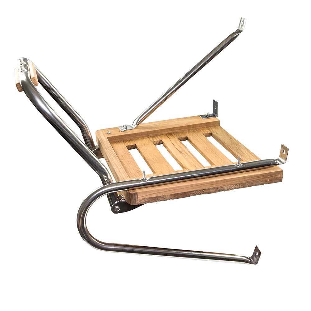 Whitecap Teak Swim Platform w/Ladder f/Outboard Motors [60902] | Swim Platforms by Whitecap 