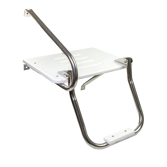 Whitecap White Poly Swim Platform w/Ladder f/Outboard Motors [67902] | Swim Platforms by Whitecap 