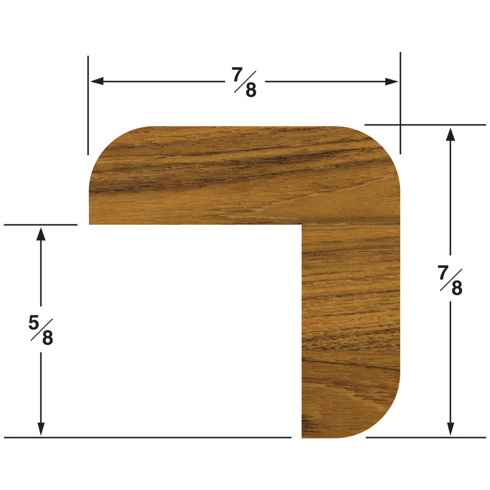 Whitecap Teak "L" Molding Small - 5' [60844] | Teak by Whitecap 