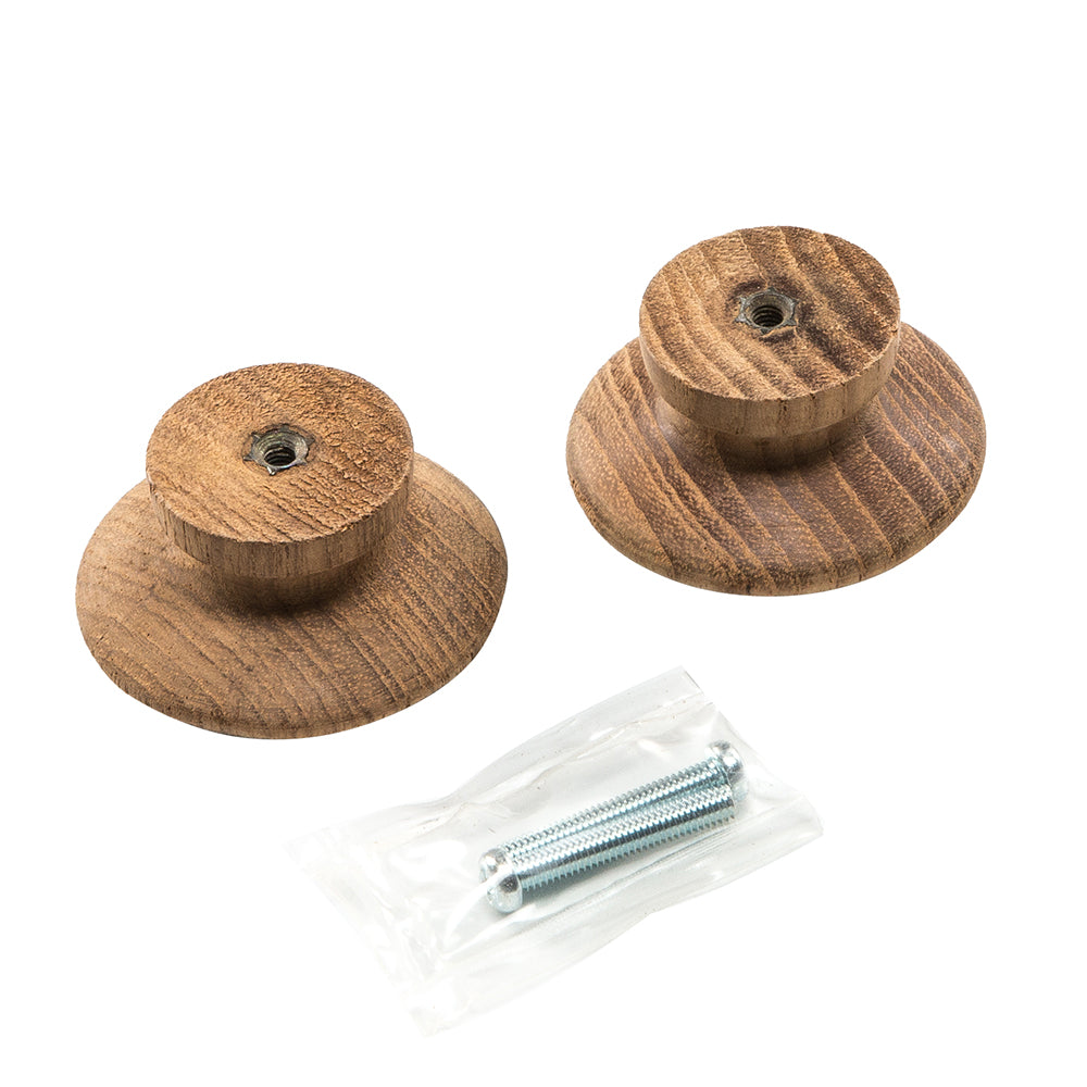 Whitecap Teak Round Drawer Knob - 2" - 2 Pack [60120-A] | Teak by Whitecap 