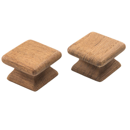 Whitecap Teak Square Drawer Knob - 1-1/8" - 2 Pack [60130-A] | Teak by Whitecap 