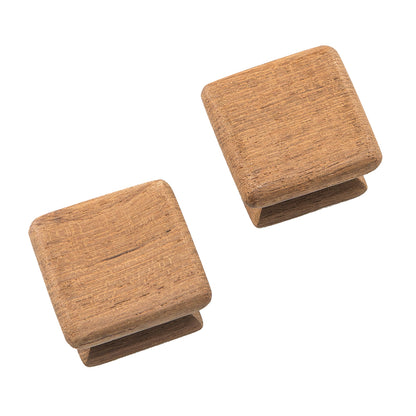 Whitecap Teak Square Drawer Knob - 1-1/8" - 2 Pack [60130-A] | Teak by Whitecap 