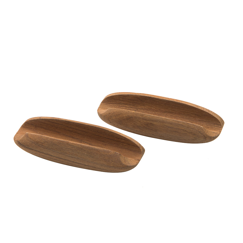 Whitecap Teak Oval Drawer Pull - 4"L - 2 Pack [60147-A] | Teak by Whitecap 