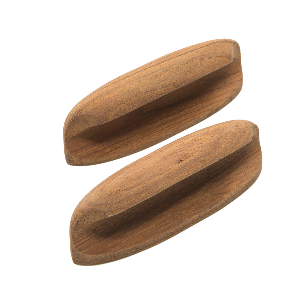 Whitecap Teak Oval Drawer Pull - 4"L - 2 Pack [60147-A] | Teak by Whitecap 