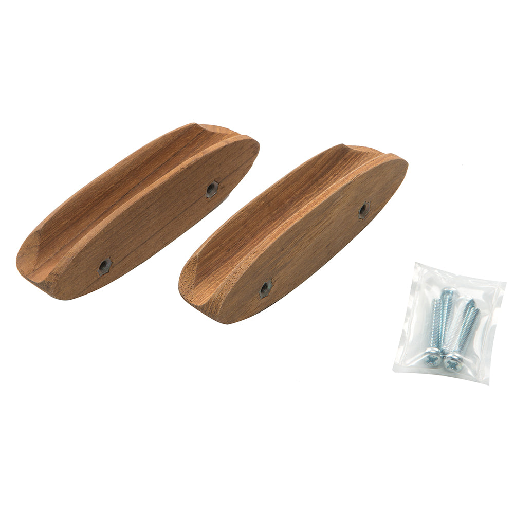 Whitecap Teak Oval Drawer Pull - 4"L - 2 Pack [60147-A] | Teak by Whitecap 