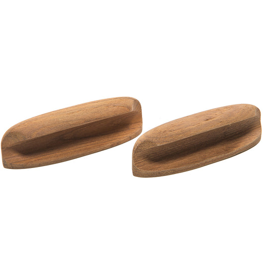 Whitecap Teak Oval Drawer Pull - 4"L - 2 Pack [60147-A] | Teak by Whitecap 