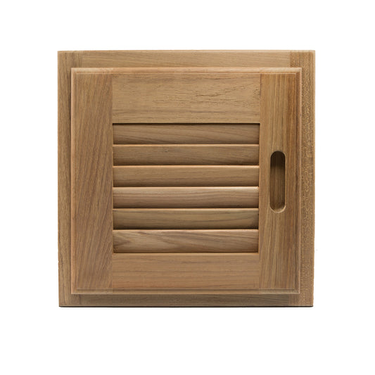 Whitecap Teak Louvered Door & Frame - Right Hand - 12" x 12" [60720] | Teak by Whitecap 