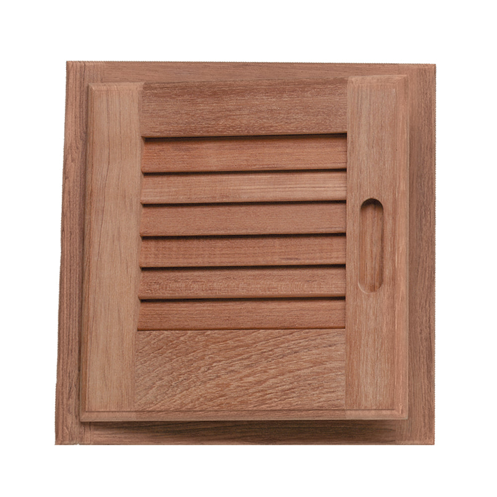 Whitecap Teak Louvered Door & Frame - Left Hand - 12" x 12" [60721] | Teak by Whitecap 