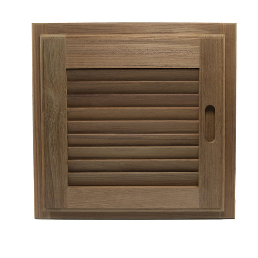 Whitecap Teak Louvered Door & Frame - Right Hand - 15" x 15" [60722] | Teak by Whitecap 